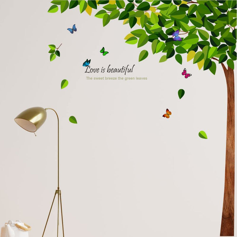 Wallzone Love is Beautiful Large Vinyl Wallsticker for Home Decoration (103 cm x 128 cm)