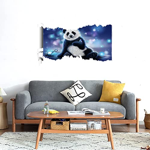 GADGETS WRAP Printed Wall Decal Sticker Scratched Paper Style Wall Decal (90cm x 50cm) - Panda (2)