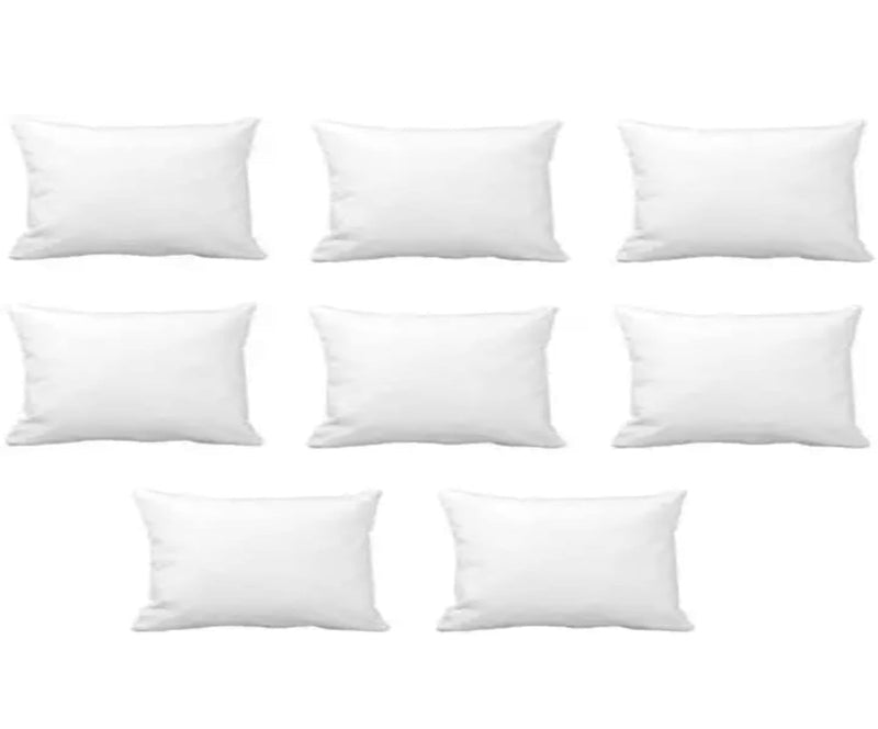 GUFFAW microfiber pillow filler for bed and sofa 12x18inch set of 8