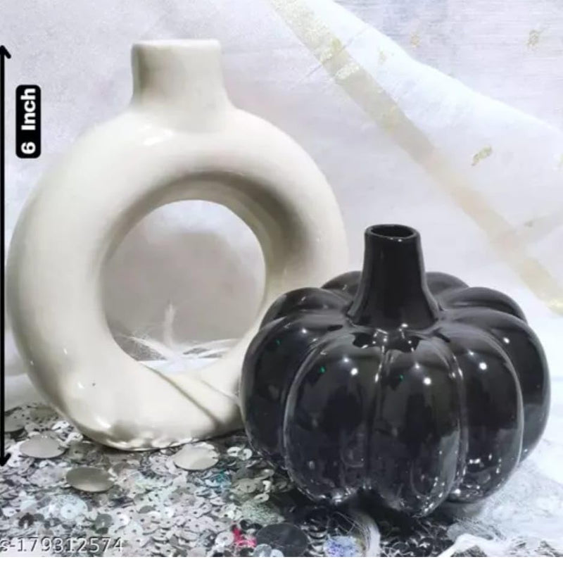 Ceremic donaut Ring Shape vase