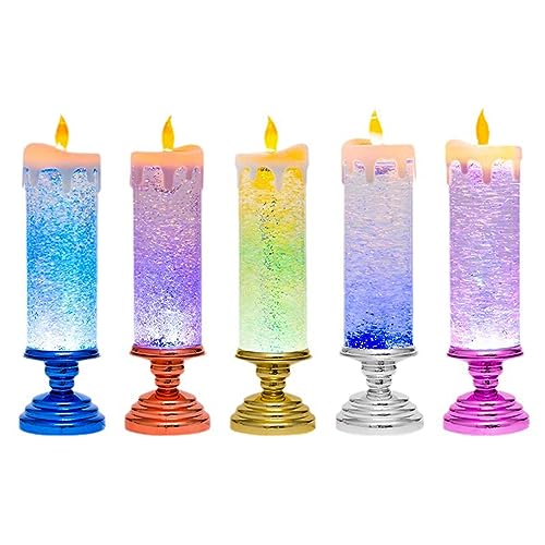 SAZ DEKOR LED Christmas Candle LED Flameless Candle Light for Xmas Halloween Christmas Gold