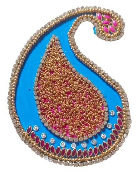 Jeffrey Small Size 6 Pieces Set Rangoli Floor Decor Handicraft (Small)