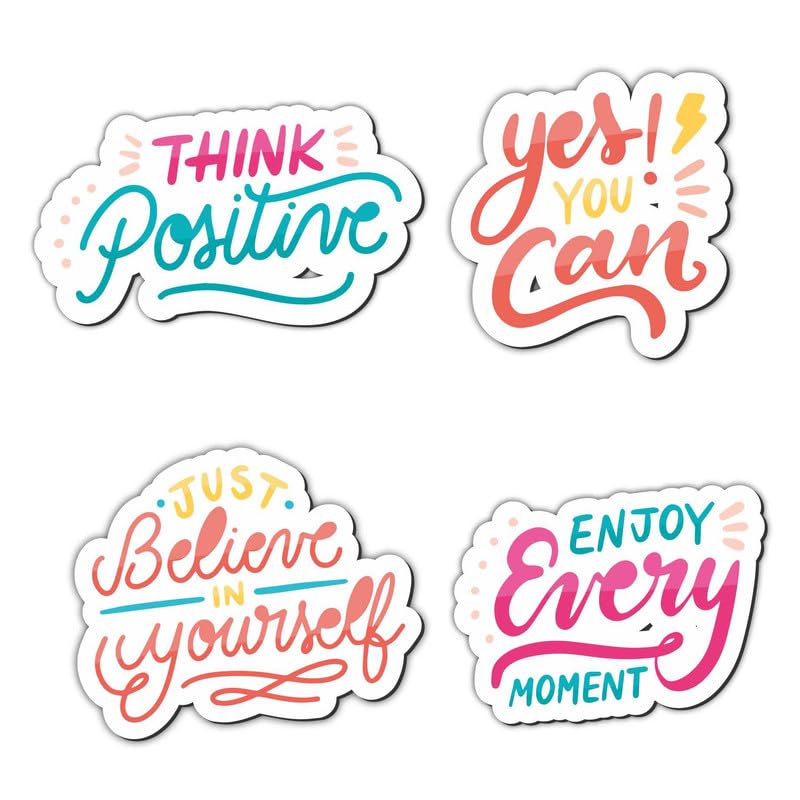 SAF Set of 4 Motivational Fridge Magnet for Refrigerator | Fridge's Magnet | Decorative Matt Magnet for Almirah | Washing Machine FM-32