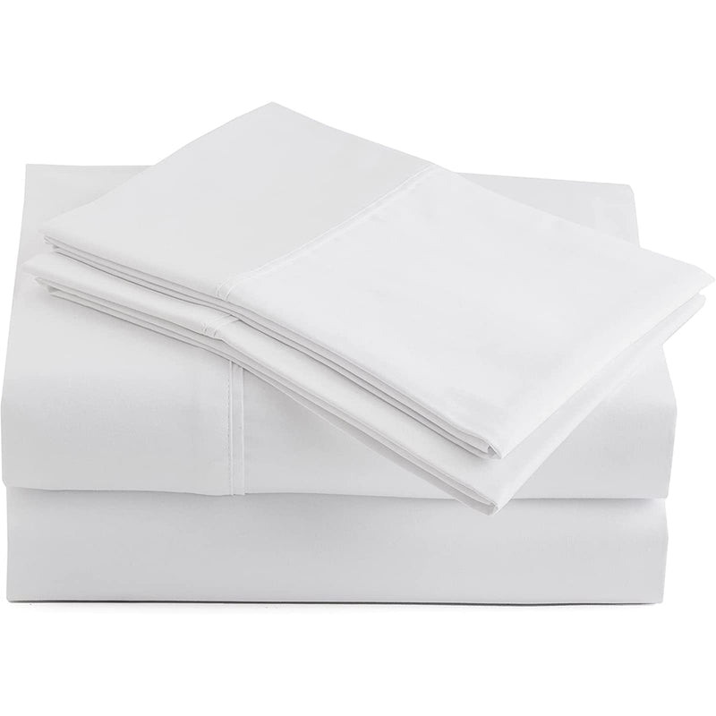 Peru Pima - 415 Thread Count - 100% Peruvian Pima Cotton - Percale - Bed Sheet Set (Queen, White) by Peru Pima