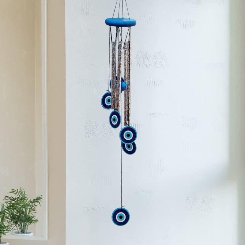 SYNLARK Wind Chime for Home Decoration with Sound (Bluecirclewindchime)