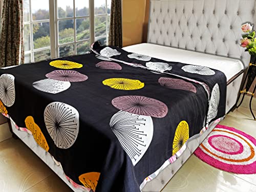 GRINAF Soft Reversible Cotton dohar/Thin Blanket for AC Room and mild Winters (Pollen, Single)