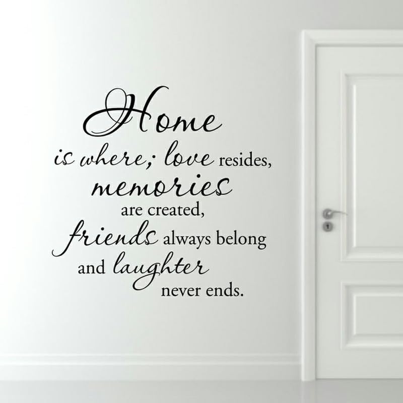 GADGETS WRAP Vinyl Home is Where,Love Resides Quotes Wall Sticker Vinyl Home Decor