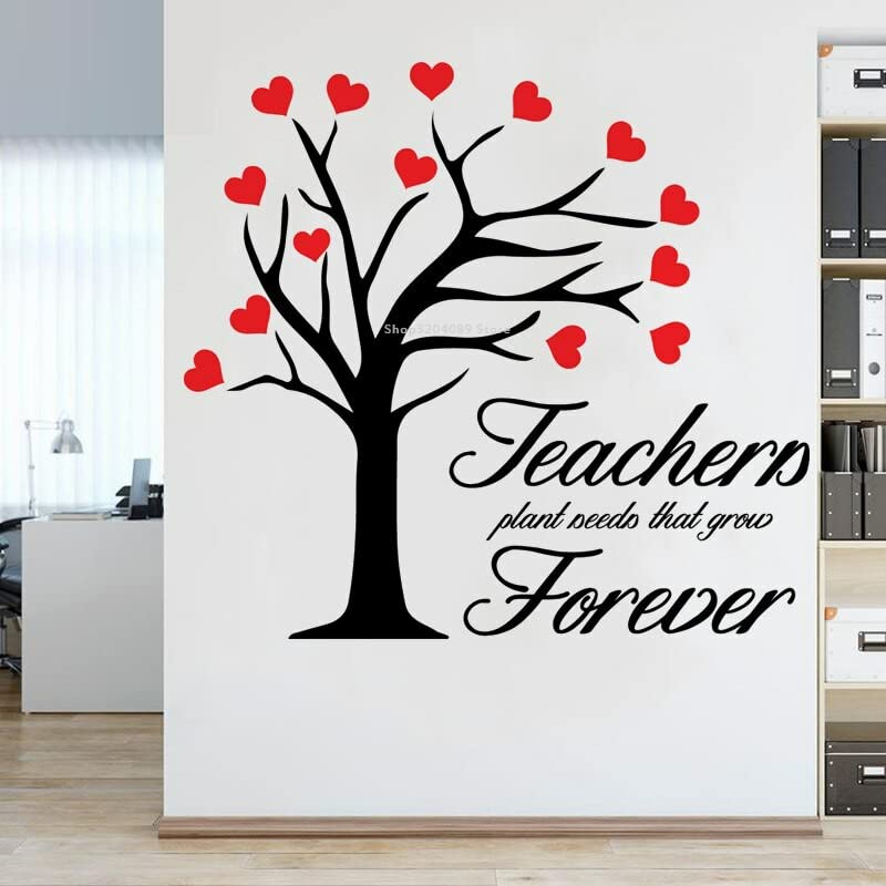 Gadgets Wrap Teacher Plant Need That Grow Forever Quote Wall Decal School Classroom Kindergarten Wall Decal Mural Vinyl Sticker (57cm x 60cm)