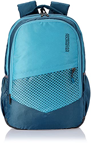 American Tourister 29.5 Ltrs Large Size Casual Standard Backpack (Amt Mist Sch Bag02 Teal) Teal