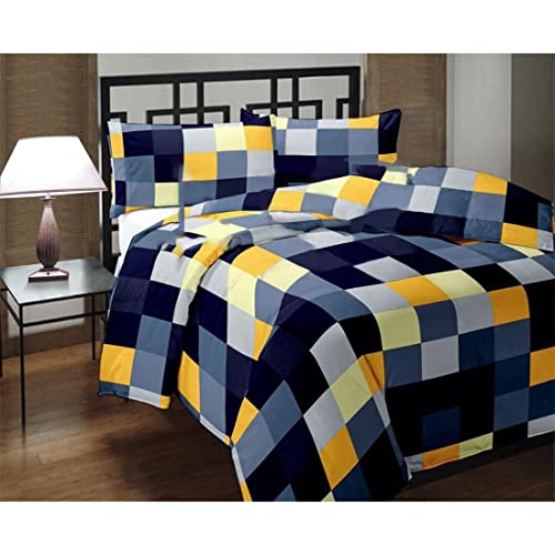 SVT Checks Print Reversible Poly Cotton Single Bed AC Blanket/Dohar (Multicolour)