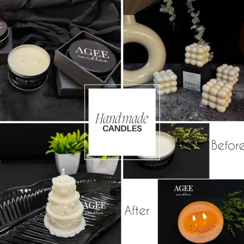 AGEE Scented Candle Set of 6-100% Biodegradable Soy Wax Candles - 21+ Hours Burn Time Each - Christmas Gift Set