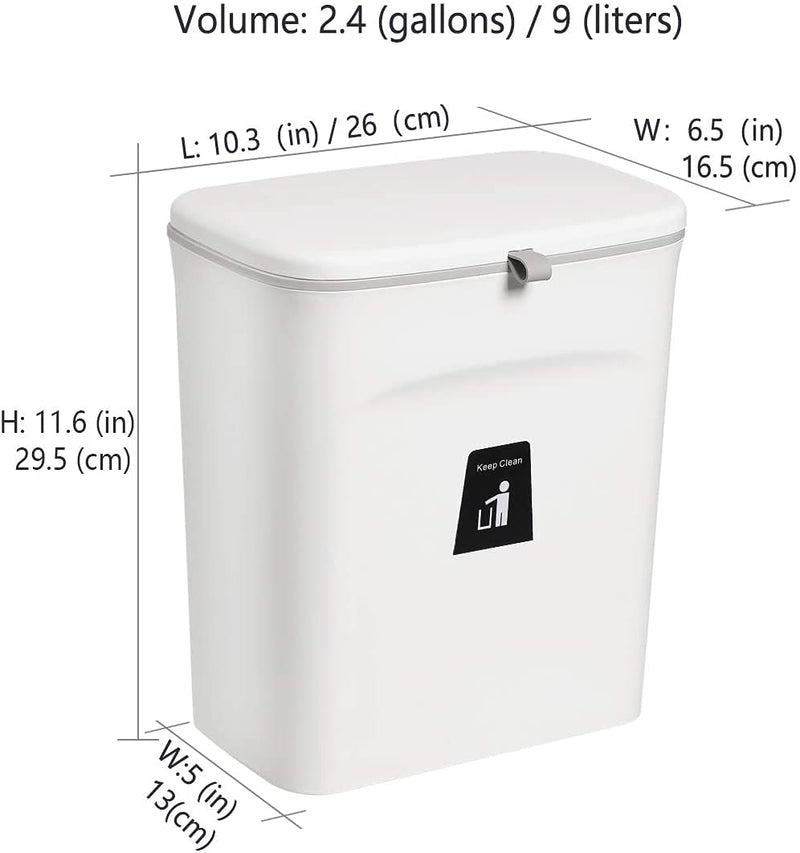 TONSYL Plastic Kitchen Compost Mountable Bin Under Sink, Hanging Small Trash Can Collapsible Trash Bin Convenient And / (Multicolour), Manual-Lift