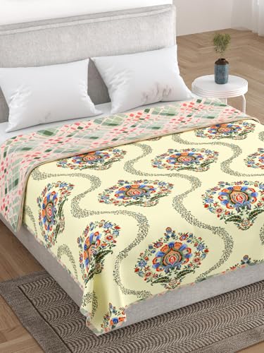 Salona Bichona Floral Cotton Flannel Double Dohar