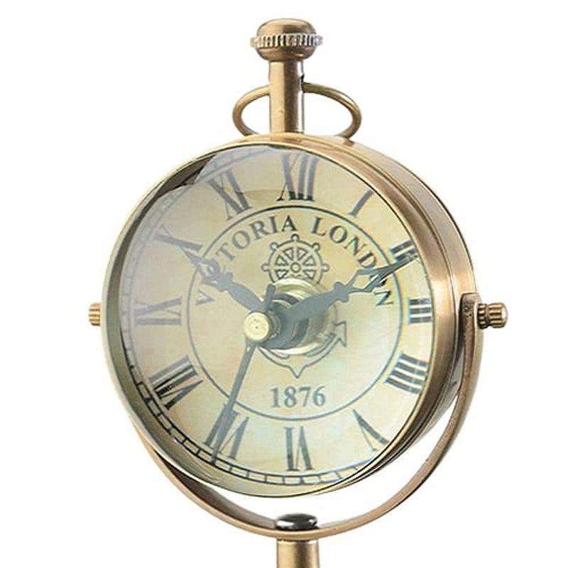 Vintage collection Brass Table Clock Antique Finish