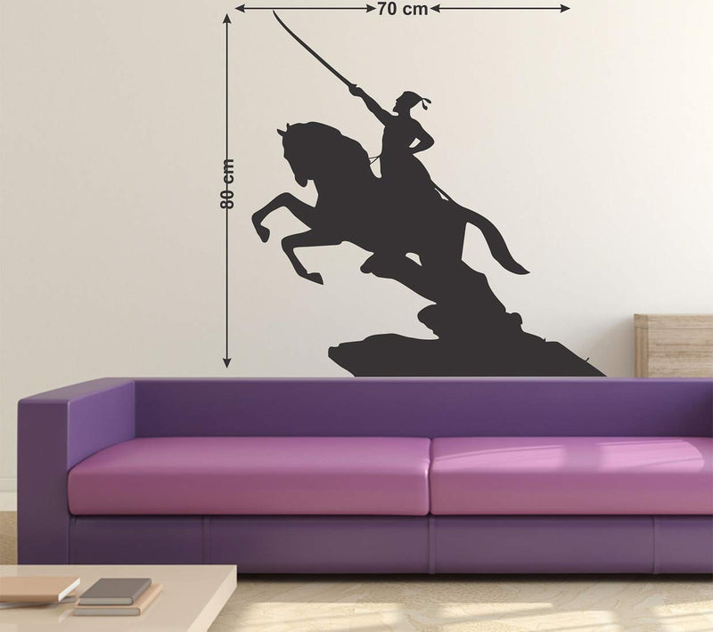 Tuffuk Shivaji Large Vinyl Wallstickers for Home Decorations(80 cm x 70 cm)5TZ438