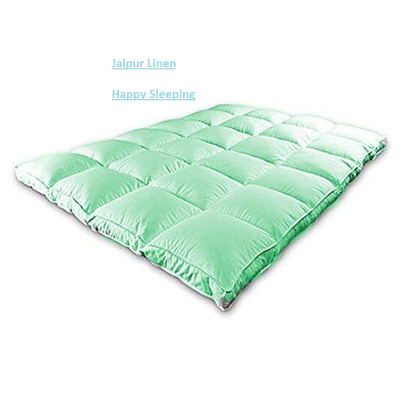 Jaipur Linen 3000 GSM Single Bed Finest Imported Super Microfiber Mattress Padding/Topper- 36 Inch X 75 Inch -Mint Green