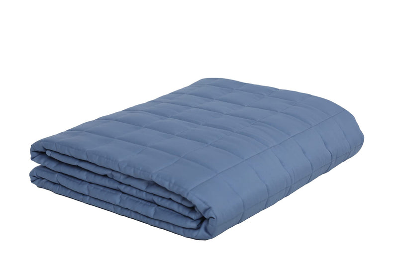 Mysa Sleep Cooling Tencel + Cotton Weighted Blanket for Kids, 7 lbs Blue Grey 41" x 60" for Sleep, Anxiety