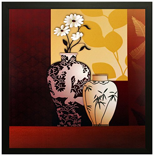 SAF Special Effect Textured Floral Painting (SANFO86, 35 cm x 3 cm x 35 cm) SANFO86