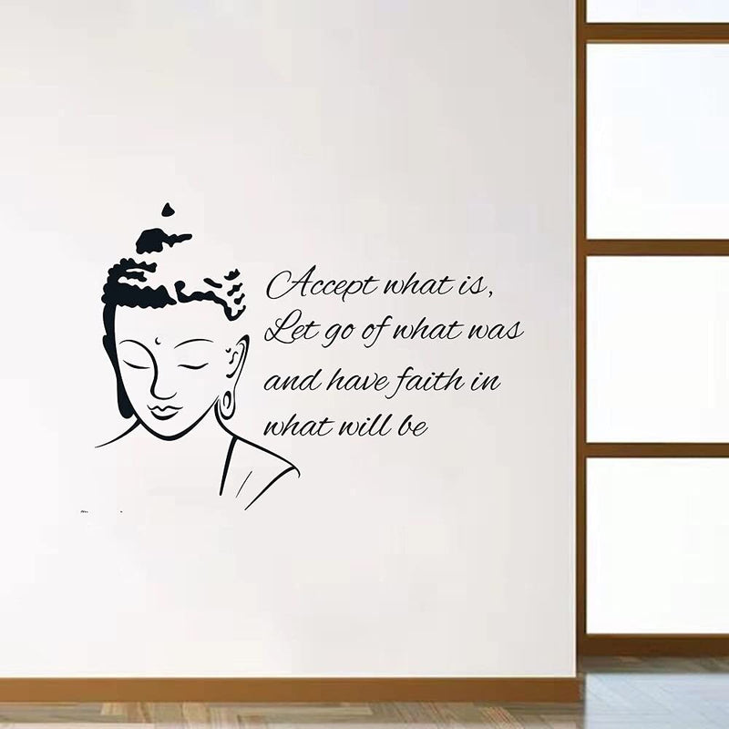 GADGETS WRAP Vinyl Decal Sticker Religious Culture Temple Quotes Buddha (Item Finish Size : 80cm x 56cm)