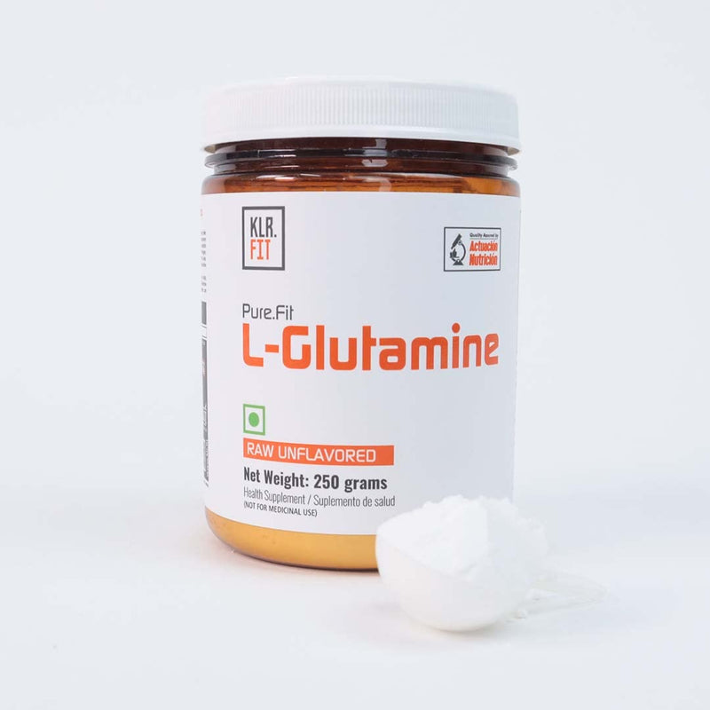 Klr.Fit L-Glutamine Powder - Pharmaceutical Grade Raw Unflavored L-Glutamine | Reduce Fatigue, Decrease Muscle Soreness | Support Immune System | 5000mg per Serving - 250 grams