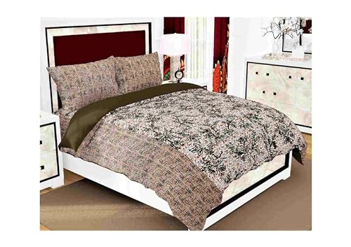 Double Bed Perfect for Double Size BedSheet, Cotton Bedspread for Double Size Bed- Includes 1 Double Bed Sheet and 2 Pillow Covers