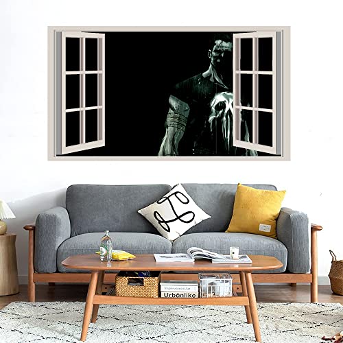 GADGETS WRAP Printed Wall Decal Sticker Fake Window Style Decal (90cm x 50cm) - The Punish Man