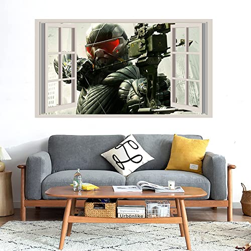 GADGETS WRAP Printed Wall Decal Sticker Fake Window Style Decal (90cm x 50cm) - Hunter