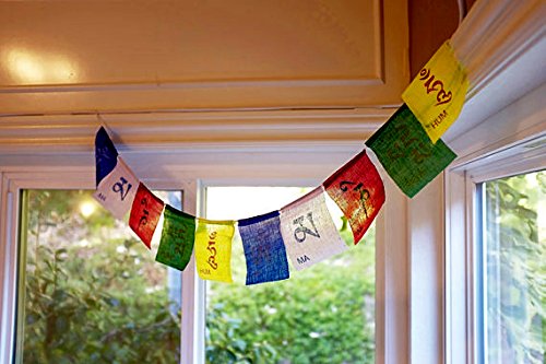 Province of Love Cotton Tibetan Buddhist Prayer Flag (Multicolour)