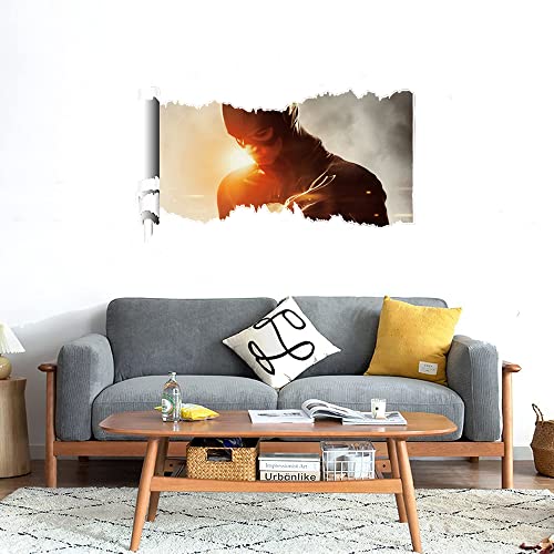 GADGETS WRAP Printed Wall Decal Sticker Scratched Paper Style Wall Decal (90cm x 50cm) - The Flash (2)