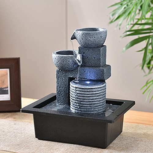 CALANDIS Water Fountain Fortune Feng Shui Waterfall Bedroom Ornaments Arts D