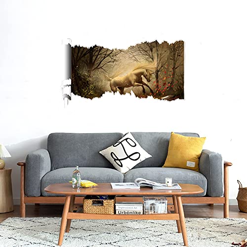 GADGETS WRAP Printed Wall Decal Sticker Scratched Paper Style Wall Decal (90cm x 50cm) - Unicorn