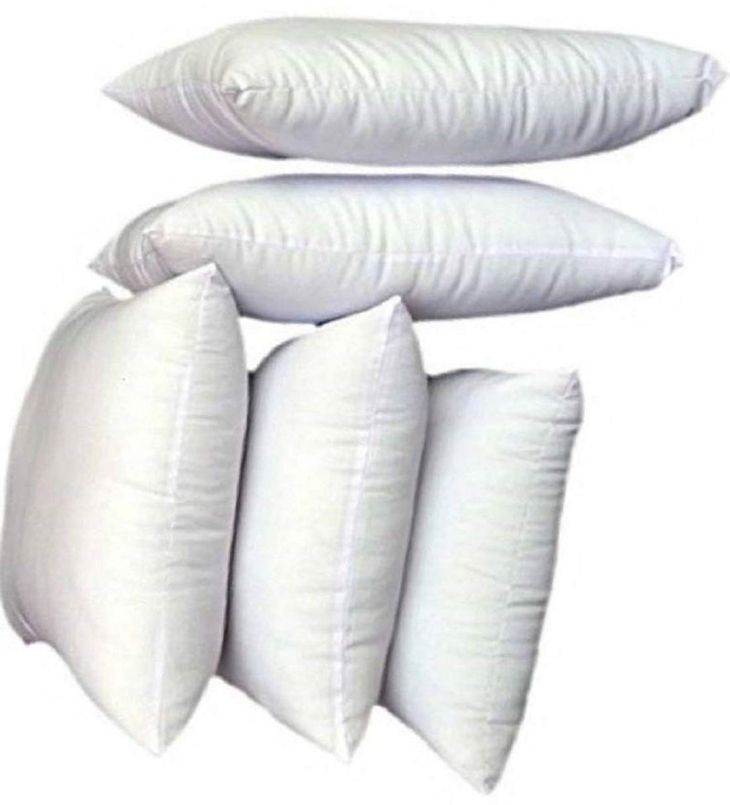 safunooza Microfiber Brand-Microfibre Filled Cushion,16X16 Inch,Set Of 5,White