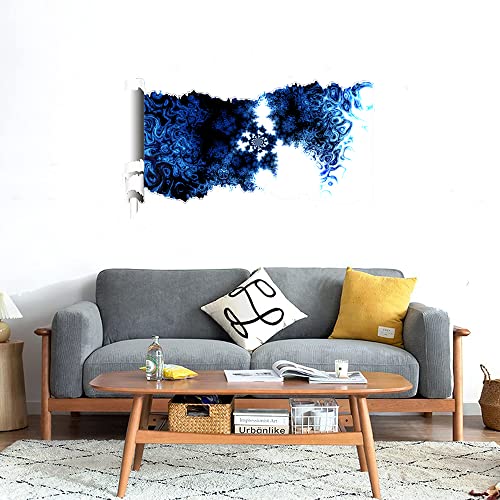 GADGETS WRAP Printed Wall Decal Sticker Scratched Paper Style Wall Decal (90cm x 50cm) - Water in Space