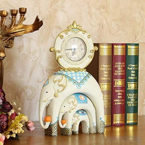 Resin Decor Family showpiece Elephant Clock Set of 3 for Living Room House Warming Wedding