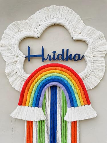 AK CRAFT STORE Rainbow Hanging with Customised Name |Rainbow Hanging |