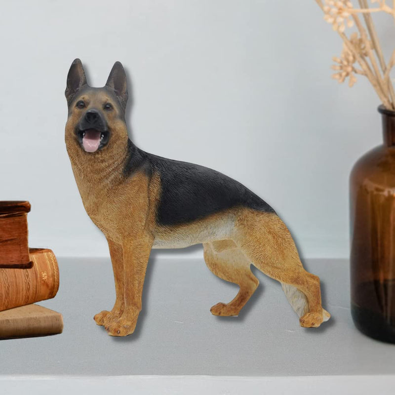 Comfy Hour Doggyland Collection, Miniature Dog Collectibles 7” Standing German Shepherd Wolf Figurine, Realistic Lifelike Animal Statue Home Decoration, Polyresin