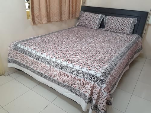 VAANI King Size Cotton bedsheet Hand Block Print