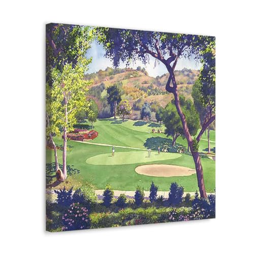 GADGETS WRAP Canvas Gallery Wrap Framed for Home Office Studio Living Room Decoration (17x17inch) - Pala Mesa Golf Course