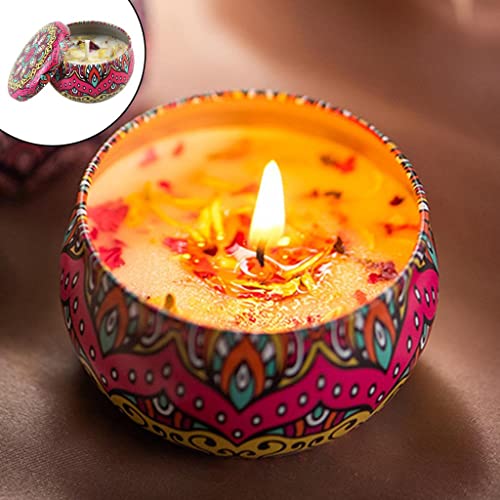 ATORSE® Scented Candles Gift Soy Wax Tin Candles Gift for Women Lemon