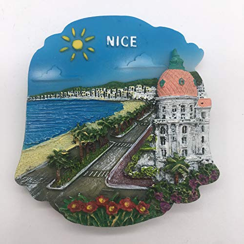 Ubersweet® Baie des Anges Nice Alpes-Maritimes France Fridge Magnet 3D Handmade Craft Tourist Travel City Souvenir Collection Letter Refrigerator Sticker