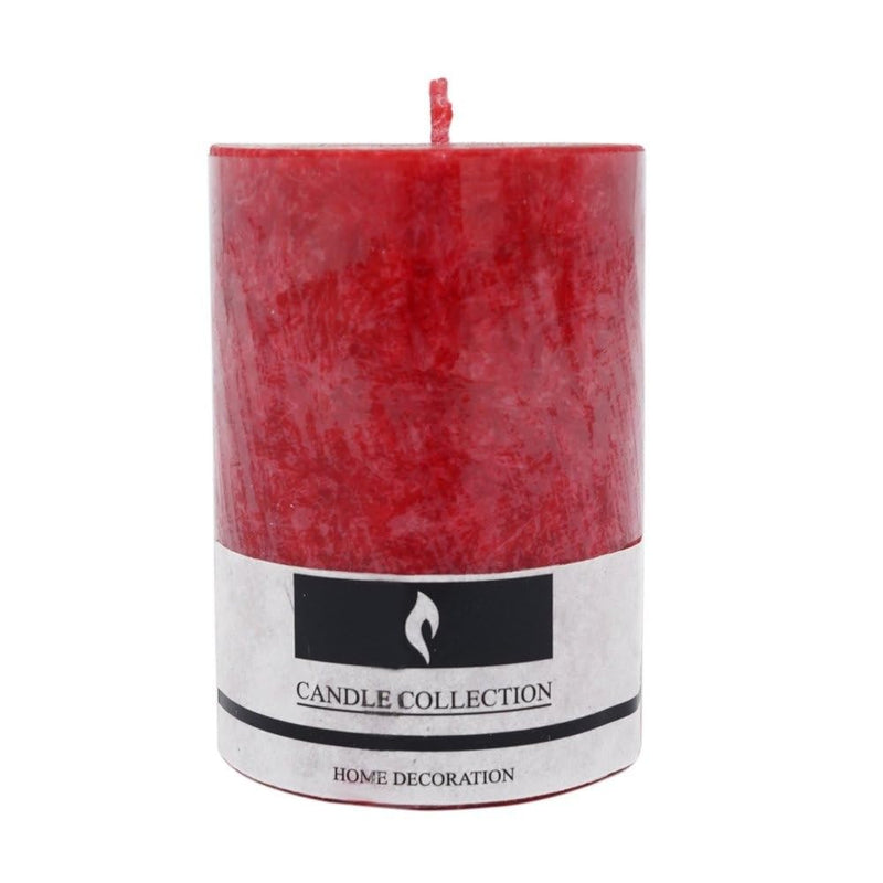 The Decor Affair Red Pillar Candles Smokeless Scented, Pack of 3, Long-Lasting Aromatic Candles for Home Décor, Celebrations, Weddings, and Special Occasions.