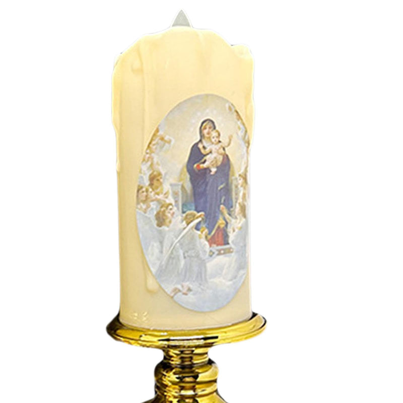 ATORSE® Flameless Electronic Candles Lamp LED Prayer for Larterns Wedding Decoration holy family