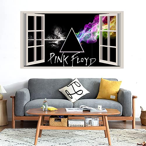 GADGETS WRAP Printed Wall Decal Sticker Fake Window Style Decal (90cm x 50cm) - Pink Floyd 1