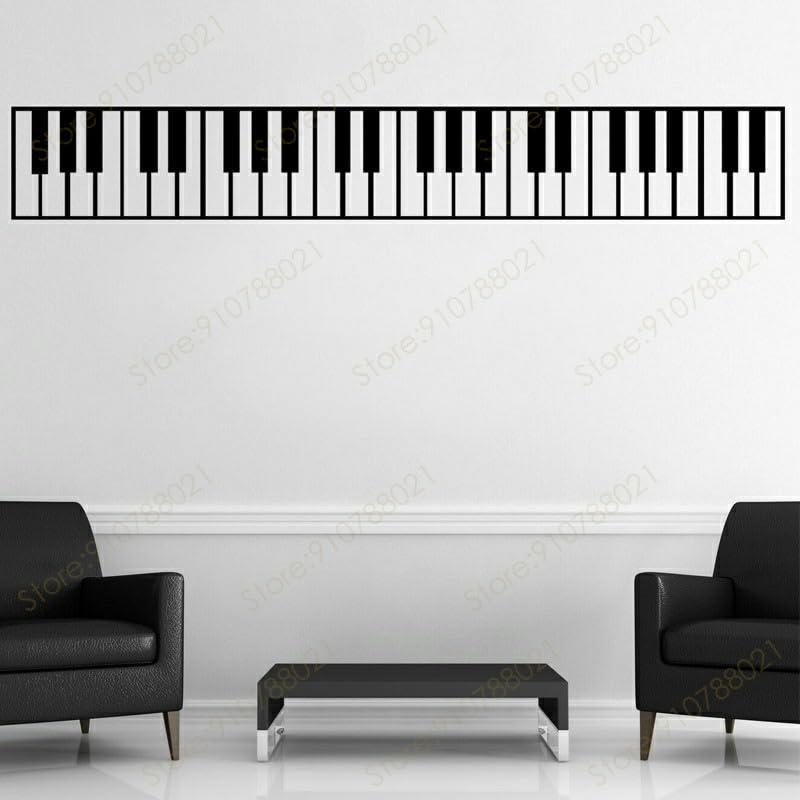 GADGETS WRAP Vinyl Modern Musical Instrument Decor Piano Keys Wall Decal