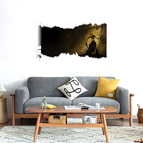 GADGETS WRAP Printed Wall Decal Sticker Scratched Paper Style Wall Decal (90cm x 50cm) - The Skeleton King