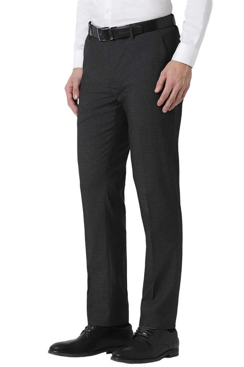 Peter England Men's Slim Pants (PETFWNSPH66371_Black