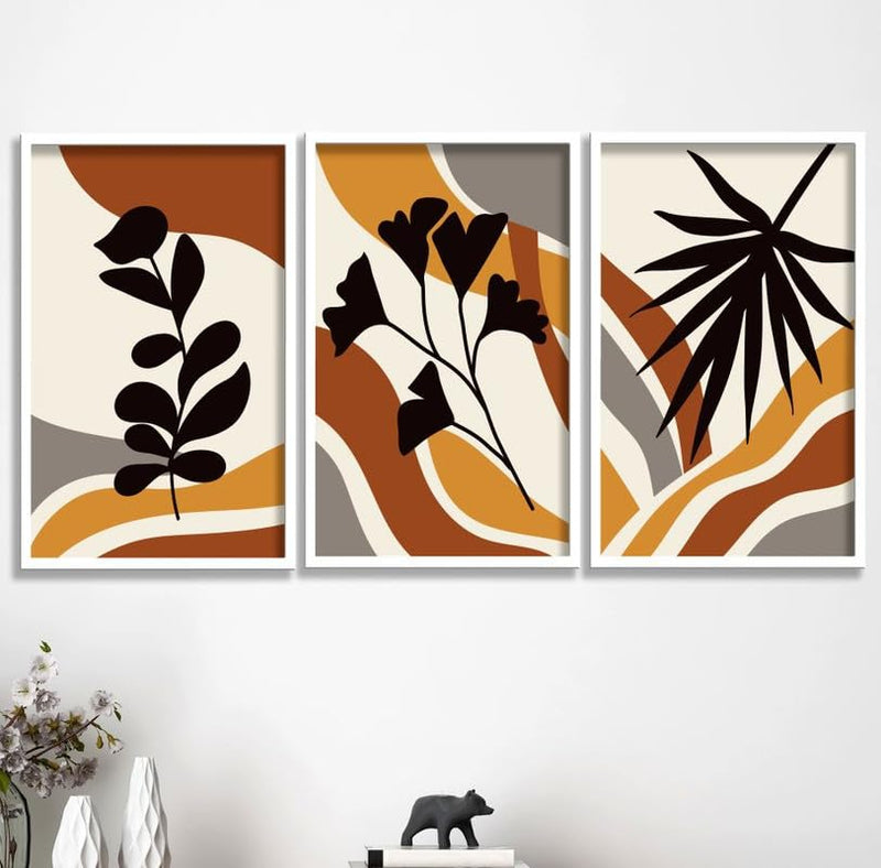 SAF paintings Set of 3 Modern Boho Art Wall Painting For Home And Office ol-COMBO-2175-K3