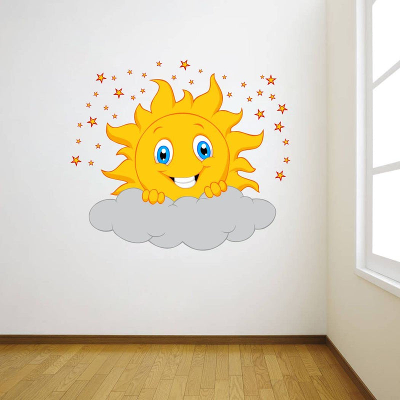 Delight Art Happy Sunrise Wall Sticker Size - (52 * 63) cm Model id - (DAMC00272L)