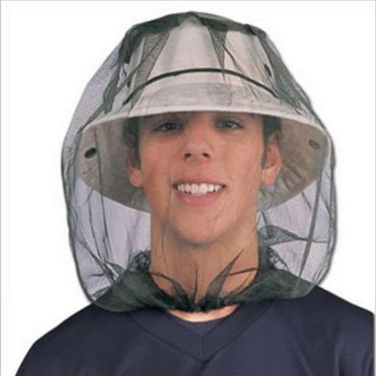 Travel Curry - Mosquito Head Net | Ultra Large & Long Bug Face Netting for Hats - Insect Net Mask Cover with Extra Fine Fly Screen Holes - Outdoor Protection for Men & Women