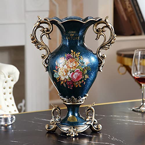 Retro Vase with Artificial Flowers Set, Fake Flowers Ornaments, Home Accessories, Home Decor and Table Centerpieces Vase